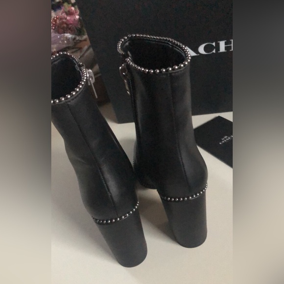 Coach Drea Beadchain Genuine Leather Boots - Picture 6 of 10